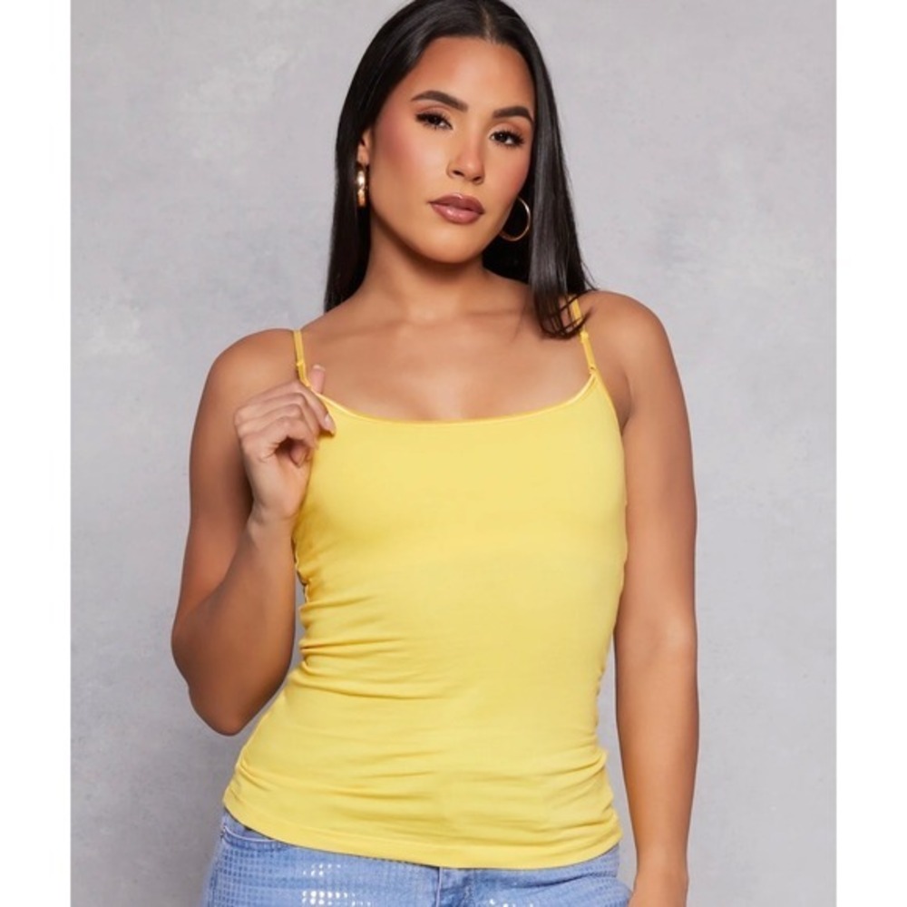 Ambiance Women's Cami Tank Top – Yellow – Size Large – NWOT